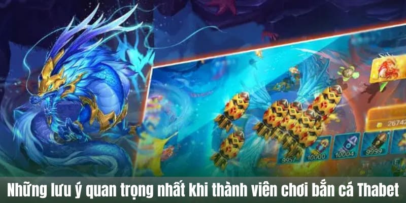 Những lưu ý quan trọng nhất khi thành viên chơi bắn cá Thabet
